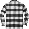 imageCOOFANDY Mens Flannel Shirts Casual Button Down Plaid Shirt Jacket Long Sleeve Fleece Shacket with PocketsBuffalo Black