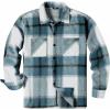 imageCOOFANDY Mens Flannel Shirts Casual Button Down Plaid Shirt Jacket Long Sleeve Fleece Shacket with PocketsSea Blue