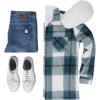 imageCOOFANDY Mens Flannel Shirts Casual Button Down Plaid Shirt Jacket Long Sleeve Fleece Shacket with PocketsSea Blue