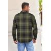 imageCOOFANDY Mens Flannel Shirts Long Sleeve Button Down Shirt with Pocket Casual Shirts Work Shirts for MenArmy Green Black Plaid