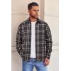 imageCOOFANDY Mens Flannel Shirts Long Sleeve Button Down Shirt with Pocket Casual Shirts Work Shirts for MenBrown Plaid