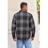 imageCOOFANDY Mens Flannel Shirts Long Sleeve Button Down Shirt with Pocket Casual Shirts Work Shirts for MenGrey Brown Black Plaid