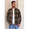 imageCOOFANDY Mens Flannel Shirts Long Sleeve Button Down Shirt with Pocket Casual Shirts Work Shirts for MenLight Coffee Black Plaid