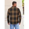 imageCOOFANDY Mens Flannel Shirts Long Sleeve Button Down Shirt with Pocket Casual Shirts Work Shirts for MenLight Coffee Black Plaid
