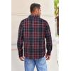 imageCOOFANDY Mens Flannel Shirts Long Sleeve Button Down Shirt with Pocket Casual Shirts Work Shirts for MenWine Red Black Plaid