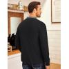 imageCOOFANDY Mens Fleece Quarter Zip Pullover Long Sleeve Mock Neck SweatshirtBlack