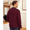 imageCOOFANDY Mens Fleece Quarter Zip Pullover Long Sleeve Mock Neck SweatshirtBurgundy