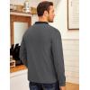 imageCOOFANDY Mens Fleece Quarter Zip Pullover Long Sleeve Mock Neck SweatshirtDark Grey