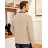 imageCOOFANDY Mens Fleece Quarter Zip Pullover Long Sleeve Mock Neck SweatshirtKhaki