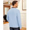 imageCOOFANDY Mens Fleece Quarter Zip Pullover Long Sleeve Mock Neck SweatshirtLight Blue