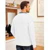 imageCOOFANDY Mens Fleece Quarter Zip Pullover Long Sleeve Mock Neck SweatshirtWhite