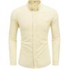 imageCOOFANDY Mens Long Sleeve Button Down Shirts Casual Cotton Linen Shirts Summer Beach Shirt with PocketBeige