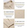 imageCOOFANDY Mens Long Sleeve Button Down Shirts Casual Cotton Linen Shirts Summer Beach Shirt with PocketKhaki