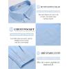 imageCOOFANDY Mens Long Sleeve Button Down Shirts Casual Cotton Linen Shirts Summer Beach Shirt with PocketLight Blue