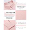 imageCOOFANDY Mens Long Sleeve Button Down Shirts Casual Cotton Linen Shirts Summer Beach Shirt with PocketPink
