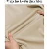imageCOOFANDY Mens Long Sleeve Dress Shirt Casual Button Down Shirts Wrinkle Free Untucked ShirtChampagne
