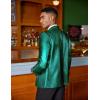 imageCOOFANDY Mens Metallic Jacket Regular Fit Blazer Casual 70s Disco Party Sport CoatGreen