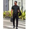 imageCOOFANDY Mens Short Sleeve Dress Shirts Casual Button Down Wrinkle Free Regular Fit Business Untucked ShirtsBlack Onyx