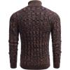 imageCOOFANDY Mens Slim Fit Turtleneck Sweater Casual Twisted Knitted Pullover SweatersCamel and Navy Blue