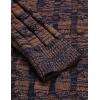 imageCOOFANDY Mens Slim Fit Turtleneck Sweater Casual Twisted Knitted Pullover SweatersCamel and Navy Blue