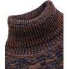 imageCOOFANDY Mens Slim Fit Turtleneck Sweater Casual Twisted Knitted Pullover SweatersCamel and Navy Blue
