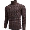 imageCOOFANDY Mens Slim Fit Turtleneck Sweater Casual Twisted Knitted Pullover SweatersCamel and Navy Blue