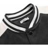 imageCOOFANDY Mens Varsity Jacket Wool Blend Letterman Bomber Jacket Baseball Lightweight JacketDark Grayno Letter