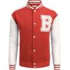 imageCOOFANDY Mens Varsity Jacket Wool Blend Letterman Bomber Jacket Baseball Lightweight JacketRed