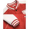 imageCOOFANDY Mens Varsity Jacket Wool Blend Letterman Bomber Jacket Baseball Lightweight JacketRed