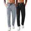imageCOOFANDY Mens Athletic Workout Pants Open Bottom Sweatpants Mesh Gym Pants for Runnning TrainingCasualBlackLight Grey