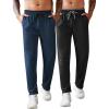 imageCOOFANDY Mens Athletic Workout Pants Open Bottom Sweatpants Mesh Gym Pants for Runnning TrainingCasualBlackNavy Blue