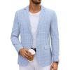 Checkered Blazer - Clear Blue