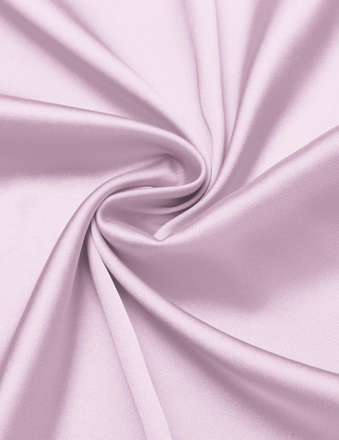 imageCOOFANDY Mens Silk Satin Dress Shirts Jacquard Long Sleeve Floral Button Up Shirts Party Prom Wedding ShirtLavender
