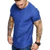 imageCOOFANDY Men Muscle Workout T Shirt Gym Bodybuilding Active Short Sleeve Tee Top BlackTwo Pack Blueblack