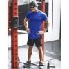 imageCOOFANDY Men Muscle Workout T Shirt Gym Bodybuilding Active Short Sleeve Tee Top BlackTwo Pack Blueblack