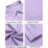 imageCOOFANDY Mens Button Down Long Sleeve Shirt Casual Untucked Dress Shirt Regular Fit Wedding ShirtsPurple Rose