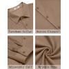 imageCOOFANDY Mens Casual Button Down Shirt Long Sleeve Wrinkle Free Shirts Stretch Dress ShirtKhaki