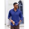 imageCOOFANDY Mens Casual Button Down Shirt Long Sleeve Wrinkle Free Shirts Stretch Dress ShirtRoyal Blue