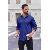 imageCOOFANDY Mens Casual Button Down Shirt Long Sleeve Wrinkle Free Shirts Stretch Dress ShirtRoyal Blue