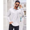 imageCOOFANDY Mens Casual Button Down Shirt Long Sleeve Wrinkle Free Shirts Stretch Dress ShirtWhite