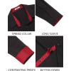 imageCOOFANDY Mens Dress Shirt Wrinkle Free Regular Fit Stretch Long Sleeve Button Down ShirtsBlack  Red