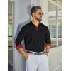 imageCOOFANDY Mens Dress Shirt Wrinkle Free Regular Fit Stretch Long Sleeve Button Down ShirtsBlack  Red