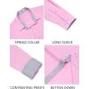 imageCOOFANDY Mens Dress Shirt Wrinkle Free Regular Fit Stretch Long Sleeve Button Down ShirtsPink