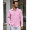 imageCOOFANDY Mens Dress Shirt Wrinkle Free Regular Fit Stretch Long Sleeve Button Down ShirtsPink