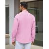 imageCOOFANDY Mens Dress Shirt Wrinkle Free Regular Fit Stretch Long Sleeve Button Down ShirtsPink