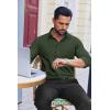 imageCOOFANDY Mens Dress Shirts Long Sleeve Stain Shield Button Down Shirt Regular Fit Formal Business Wedding ShirtsArmy Green