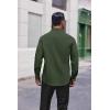 imageCOOFANDY Mens Dress Shirts Long Sleeve Stain Shield Button Down Shirt Regular Fit Formal Business Wedding ShirtsArmy Green