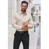 imageCOOFANDY Mens Dress Shirts Long Sleeve Stain Shield Button Down Shirt Regular Fit Formal Business Wedding ShirtsBeige
