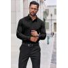 imageCOOFANDY Mens Dress Shirts Long Sleeve Stain Shield Button Down Shirt Regular Fit Formal Business Wedding ShirtsBlack