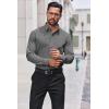 imageCOOFANDY Mens Dress Shirts Long Sleeve Stain Shield Button Down Shirt Regular Fit Formal Business Wedding ShirtsDark Grey